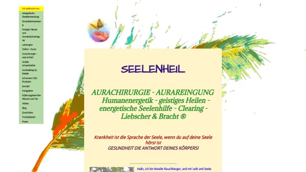 Website Screenshot: Heilende Hände Natalie Rauchberger - Seelenheil - Aurachirurgie -Energetik-Soul-Walking - Date: 2023-06-26 10:26:35