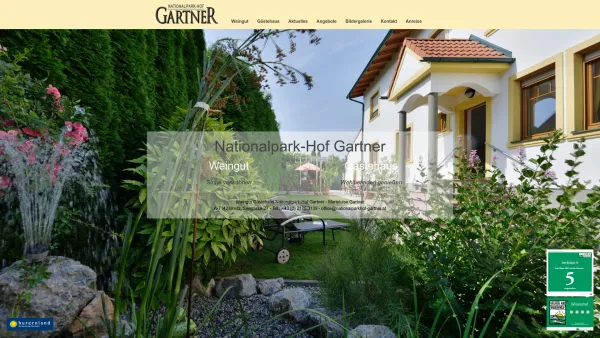 Website Screenshot: Nationalparkhof Gartner - Nationalpark-Hof Gartner | Home - Date: 2023-06-23 12:07:44