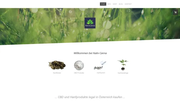 Website Screenshot: Nativ Canna - Legale Hanf und CBD Produkte in Österreich kaufen - Nativ Canna - Date: 2023-06-26 10:26:35