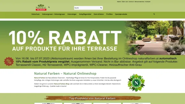 Website Screenshot: Natural Naturfarben - Natural Farben | Natural Naturfarben Shop Österreich - Date: 2023-06-26 10:26:35