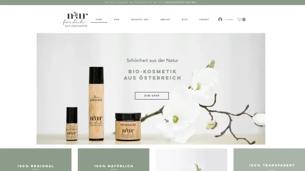 Website Screenshot: naturfuerdich - Natur für Dich - Naturkosmetik aus Österreich - Date: 2023-06-23 12:07:44