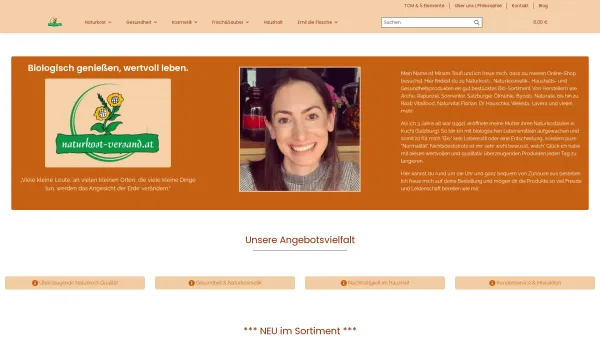 Website Screenshot: Miriam Teufl naturkost-versand.at - Bio günstig im online Shop kaufen. Biologisch genießen - wertvoll leb - Date: 2023-06-15 16:02:34