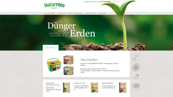 Website Screenshot: Reinhard naturrein-bio - Naturrein - Startseite - Date: 2023-06-23 12:07:44