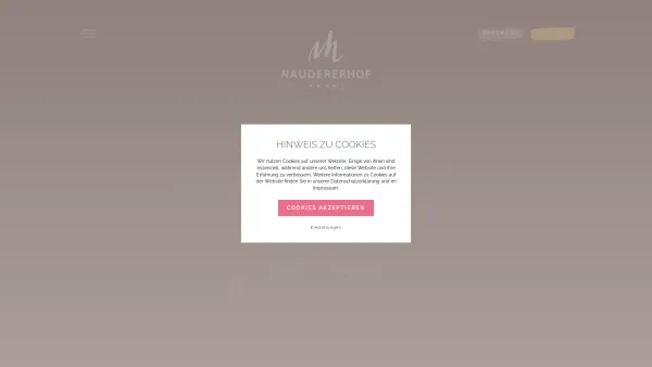 Website Screenshot: Alpinspahotel Naudererhof - Tirol Wellness Nauders Österreich - Alpin ART & SPA Hotel NAUDERERHOF ****s - Date: 2023-06-23 12:07:44