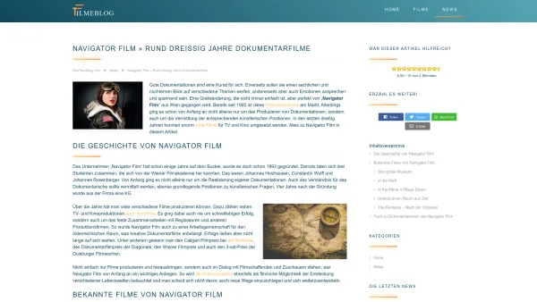 Website Screenshot: navigator film online - Navigator Film » Rund dreißig Jahre Dokumentarfilme - Date: 2023-06-15 16:02:34