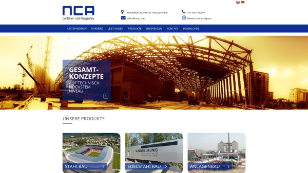 Website Screenshot: NCA Container- und Anlagenbau GmbH - Nca Container und Anlagenbau - Date: 2023-06-23 12:07:47