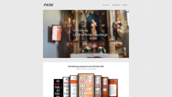 Website Screenshot: ncor GesbR - ncor.at - Elektronische Liednummernanzeige - Date: 2023-06-23 12:07:47