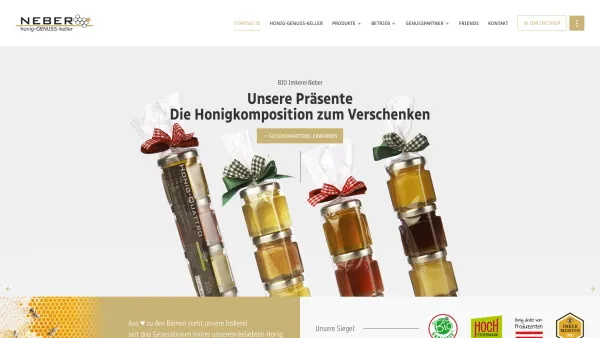 Website Screenshot: honig-GENUSS-keller Neber, BIO Imkerei NEBER - Imkerei Neber | Ihre Bio-Imkerei in Sankt Lorenzen - Date: 2023-06-23 12:07:47
