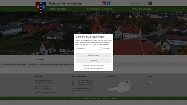 Website Screenshot: Gemeindeamt Region Dunkelsteinerwald Still Schön Mystisch - Marktgemeinde Neidling - Startseite - Date: 2023-06-23 12:07:47