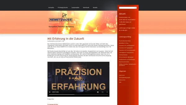 Website Screenshot: Johann NEMETZ & Co GmbH - NEMETZGUSS - Johann Nemetz & Co Gesellschaft m.b.H. - Date: 2023-06-14 10:37:27