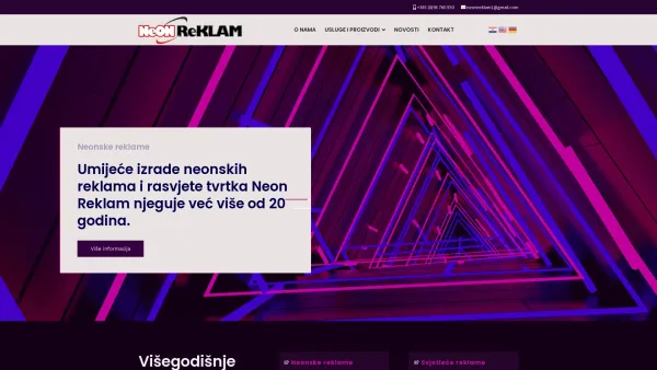 Website Screenshot: neon reklam - Izrada i montaža neonskih i svjetlećih reklama - Neonreklam - Date: 2023-06-23 12:07:47