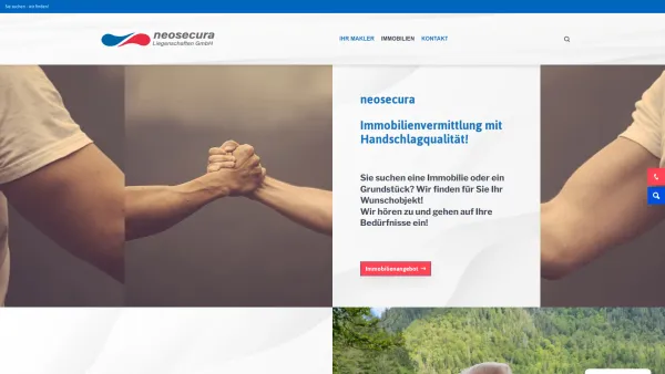 Website Screenshot: neosecura Versicherungs- und Immobilienmakler GmbH. - Neosecura – Wir finden Ihre Wunschimmobilie - Date: 2023-06-23 12:07:47