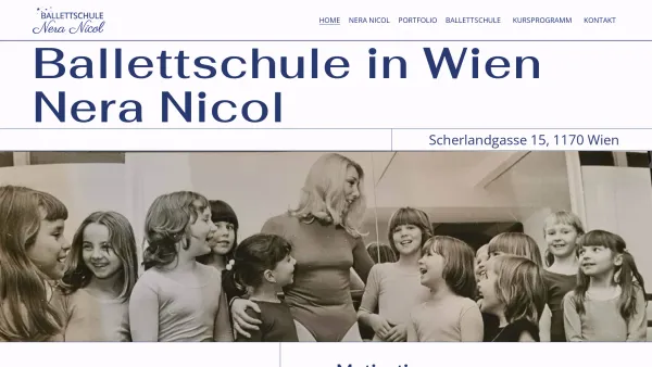 Website Screenshot: Ballettschule Nera Nicol - Ballettschule in 1170 Wien – Nera Nicol - Date: 2023-06-23 12:07:47
