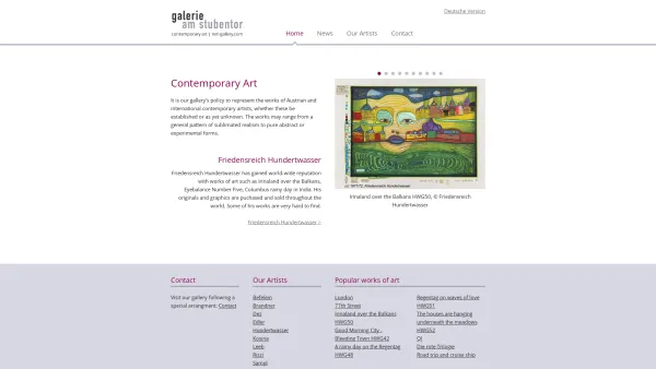 Website Screenshot: Galerie am Stubentor GesmbH&CoKG - Galerie am Stubentor - Net-Gallery - Home - Date: 2023-06-23 12:07:50