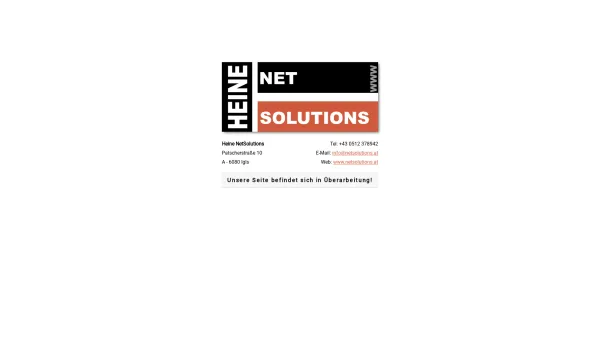 Website Screenshot: Heine NetSolutions - Heine NetSolutions - in work - Date: 2023-06-23 12:07:50