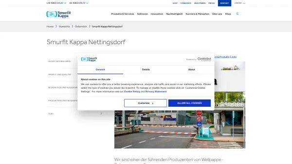 Website Screenshot: Nettingsdorfer Papierfabrik AG & Co KG - Smurfit Kappa Nettingsdorf - Date: 2023-06-23 12:07:50