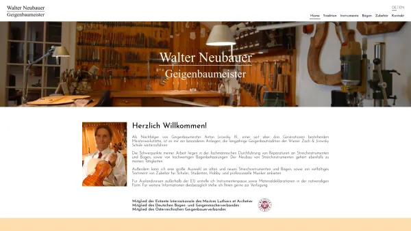 Website Screenshot: Geigenbau Walter Neubauer - Walter Neubauer - Date: 2023-06-23 12:07:50
