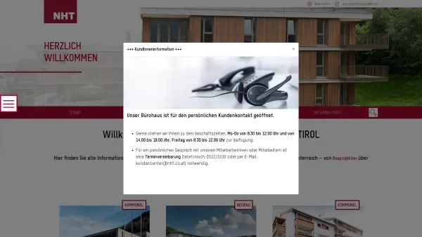 Website Screenshot: Neue Heimat Tirol Ums Wohnen bemüht! - NEUE HEIMAT TIROL - Leistbares Wohnen in Tirol - Date: 2023-06-23 12:07:50