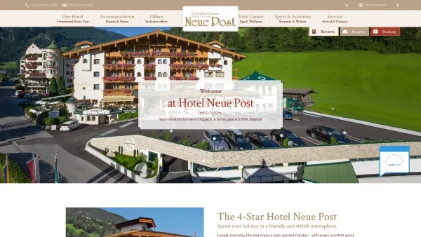 Website Screenshot: Ferienhotel Neue Post Hippach im Zillertal - Hotel Neue Post in Hippach Tyrol - Hotel Neue Post Hippach (EN) - Date: 2023-06-14 10:44:07