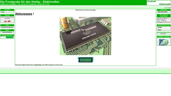 Website Screenshot: Neuhold Elektronik - Neuhold Elektronik - Date: 2023-06-14 10:38:27