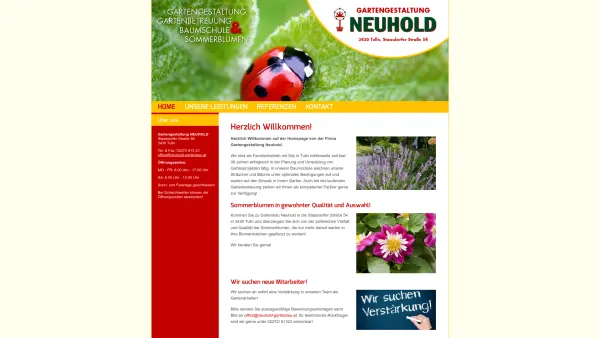 Website Screenshot: Neuhold auf unserer - Gartengestaltung Neuhold - Gartengestaltung und Baumschule in Tulln - Date: 2023-06-23 12:07:53