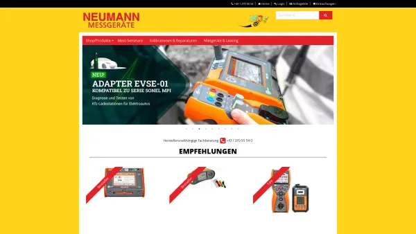 Website Screenshot: NEUMANN Messgeräte GmbH - neumann - Date: 2023-06-23 12:07:53
