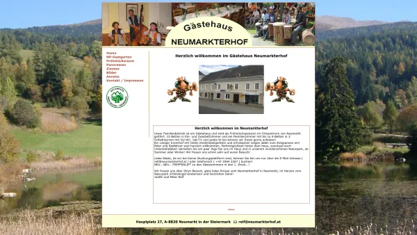 Website Screenshot: Neumarkterhof - Kulturgästehaus Neumarkterhof | A-8820 Neumarkt | Steiermarkt | Österreich - Date: 2023-06-23 12:07:53
