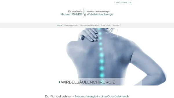 Website Screenshot: Dr. Michael Lehner - Neurochirurgie Linz - Dr. Michael Lehner - Date: 2023-06-14 10:38:18
