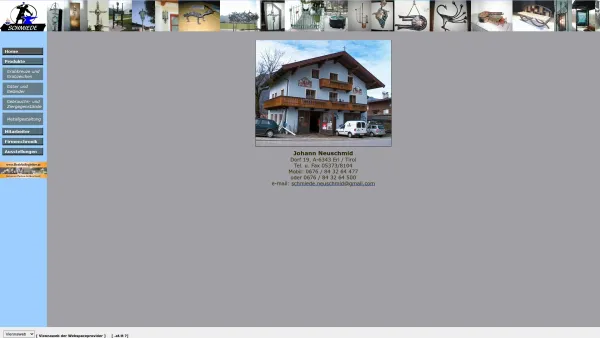 Website Screenshot: Schmiede Neuschmid Johann - neuschmid.at.tt :: .at.tt-domains powered by http://www.viennaweb.at - Date: 2023-06-23 12:07:53