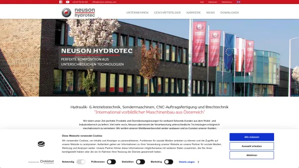 Website Screenshot: Neuson Hydrotec GmbH - Neuson Hydrotec GmbH - Date: 2023-06-14 10:44:07