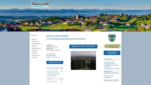 Website Screenshot: Gemeindeamt der Marktgemeinde Neustadtl an der Donau - Aktuelles | Neustadtl an der Donau - Date: 2023-06-23 12:07:53