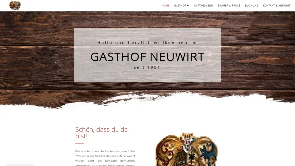 Website Screenshot: Gasthof Neuwirt - Home - Gasthof Neuwirt in Wals - Date: 2023-06-14 10:44:07