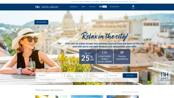 Website Screenshot: Reserva hoteles ofertas alojamientos Madrid Barcelona Marbella NH - NH Hotel Group | Find and book your hotel online - Date: 2023-06-23 12:07:55