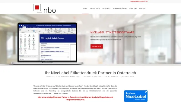 Website Screenshot: NiceLabel Etikettendruck Software - NiceLabel Etikettendruck Software Lizenzen, NBO Österreich - Date: 2023-06-26 10:26:35
