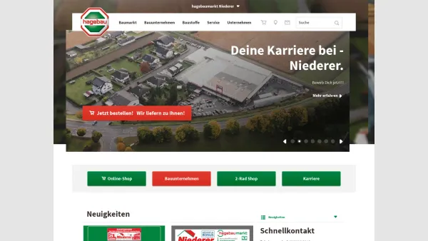 Website Screenshot: Niederer Baumarkt - Niederer Ges.m.b.H. - Baumarkt Niederer - Jennersdorf - Date: 2023-06-23 12:07:55