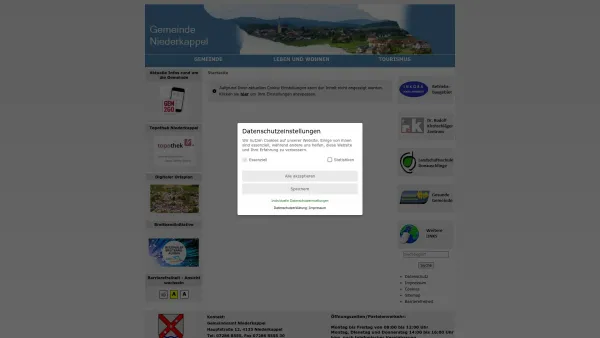 Website Screenshot: Gemeinde Niederkappel - Niederkappel - GEM2GO WEB - Startseite - Date: 2023-06-23 12:07:55