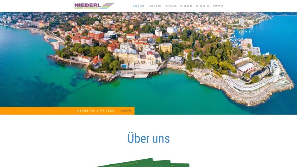 Website Screenshot: Niederl Reisen - NIEDERL - Reisebüro & Busunternehmen - Date: 2023-06-15 16:02:34