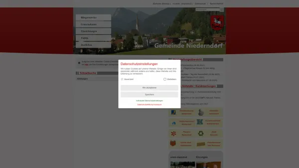 Website Screenshot: Gemeindeamt Niederndorf RiS-Kommunal - Gemeinde Niederndorf - Startseite - Date: 2023-06-23 12:07:55