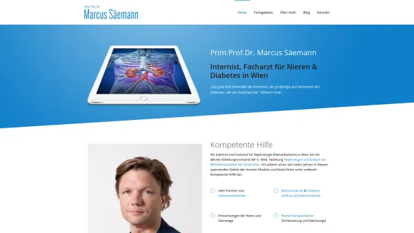 Website Screenshot: Dr. Marcus Säemann - Facharzt für Nierenerkrankungen & Diabetes | Dr. Marcus Saemann, 1080 Wien - Date: 2023-06-26 10:26:35