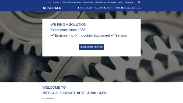 Website Screenshot: NIESCHALK Industrietechnik - Date: 2023-06-23 12:07:55