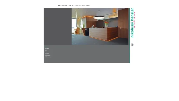 Website Screenshot: Architekturbüro Nikolussi ZT NIKOLUSSI - Architekturbüro Nikolussi-Hänsler: Architektur, Vorarlberg, Architekturbüro - Date: 2023-06-23 12:07:55