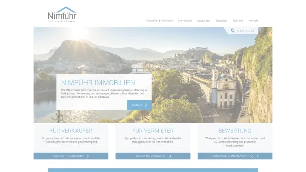 Website Screenshot: Nimführ Immobilien - Immobilienmakler Salzburg : Nimführ Immobilien - Date: 2023-06-15 16:02:34