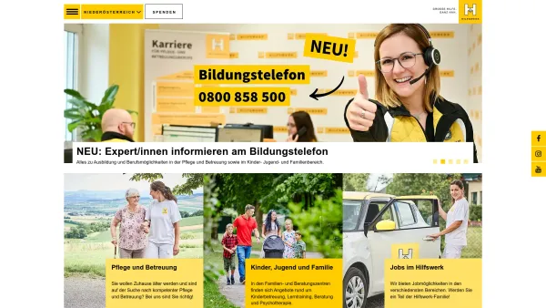 Website Screenshot: Hilfswerk - Hilfswerk Niederösterreich - Date: 2023-06-23 12:07:58