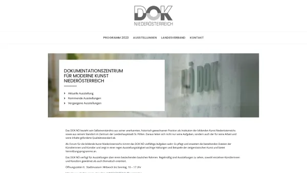 Website Screenshot: NÖ Dokumentationszentrum für moderne Kunst - NÖDOK – Institution der bildenden Kunst Niederösterreichs - Date: 2023-06-15 16:02:34