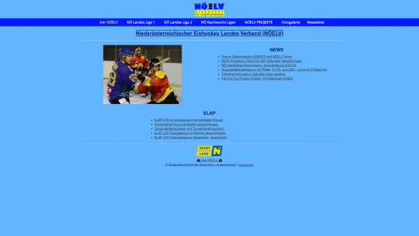 Website Screenshot: Niederösterreicher Eishockey Landesverband - Der NÖELV - Date: 2023-06-15 16:02:34