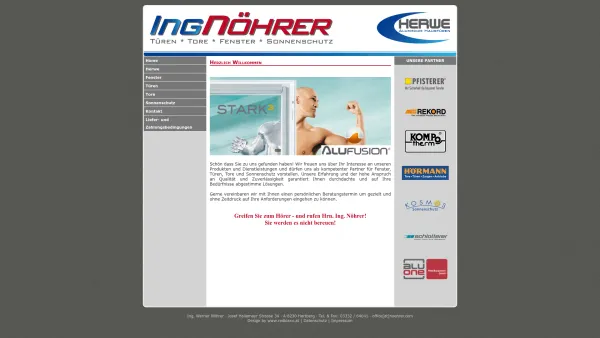 Website Screenshot: Ing. Nöhrer Werner - ..:: Ing. Nöhrer | Türen - Tore - Fenster - Sonnenschutz ::.. - Date: 2023-06-15 16:02:34