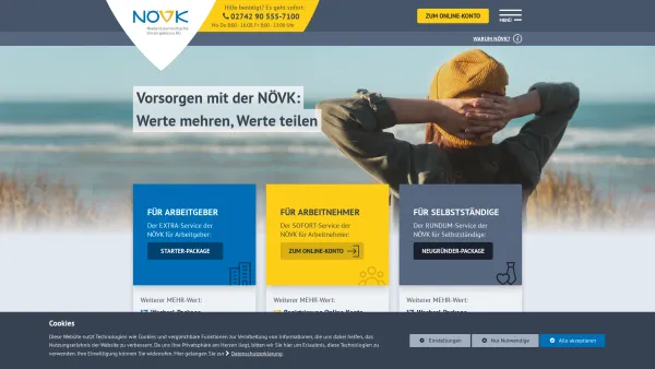 Website Screenshot: Niederösterreichische Vorsorgekasse DIE NOEVK - NÖVK – Die Niederösterreichische Vorsorgekasse - Date: 2023-06-23 12:07:58