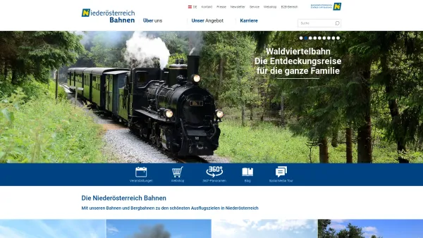 Website Screenshot: NÖVOG Niederösterreichische Verkehrsorganisation - Niederösterreich Bahnen - Date: 2023-06-23 12:07:58