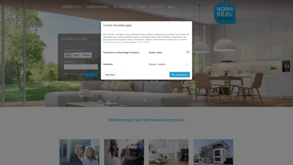 Website Screenshot: Normreal Immobilien real estate - Home - Normreal Immobilien GmbH - Date: 2023-06-23 12:08:01