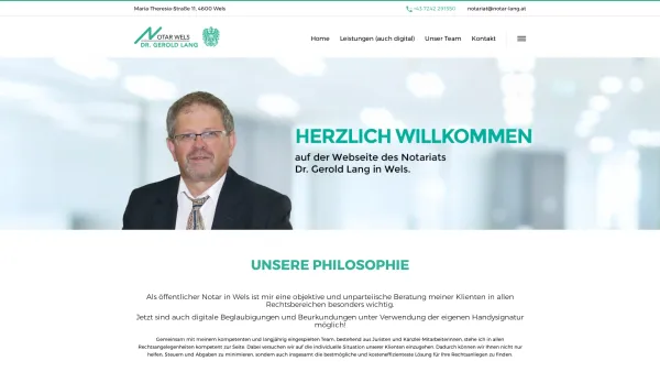 Website Screenshot: Lang Gerold Der Notar - Notar Lang | - Date: 2023-06-14 10:44:10